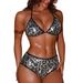 Leopard Sequin Two Piece Swimsuit Ruffled Edges European American Style Bikini Women's Cross Border Fashion 2026_ecoleips.com
