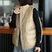 Women's Lightweight Down Vest For Autumn Winter - Warm Duck Feather Puffer Gilet With Stand Collar, Zipper Closure & Pockets_ecoleips.com