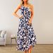 Women Summer Casual Dress New Stylish Sleeveless Design With Flattering V‑Neck And All‑Over Print_ecoleips.com
