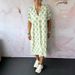 2024 Summer New Cross-Border European And American Fashion Loose Printed V-Neck Short Sleeve Dress Women's_ecoleips.com