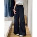 Black For Women' Ummer 2025 New Tyle Plu Ize Fat Mm Traight Caual Pant Wide Leg Looe High Wait Pleated_ecoleips.com