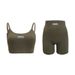High Waist Seamless Yoga Set For Women - Naked Feeling Sports Bra & Shorts - Breathable Workout Outfit For Gym, Running, Fitness_ecoleips.com