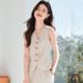 Women's High-End Sleeveless Linen Vest Shorts Set Summer Thin Ramie Cotton Outer Wear Small Fit_ecoleips.com