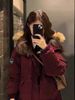 girl Girl Girl Workwear Parka Jacket Students, Women's Winter New Thickened American Style High-end Couple's Large Fur Collar Cotton_ecoleips.com