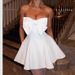 Women’s Clothing Autumn And Winter New Products Tube Top Bow Short Skirt Sweet Style Women's Clothing Solid Color Dress_ecoleips.com