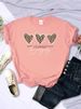 European And American Cross-border Foreign Trade Wholesale Clothing, Simple Heart-shaped Round Neck Plus-size_ecoleips.com