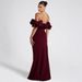 High-End Elegant Off-Shoulder Banquet Dress European American Style Slit Fishtail Design Wholesale 2025_ecoleips.com
