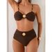 Women's Clothing New Swimsuit Female Sexy Solid Color Sling Tube Top Bikini Bikini Beach Vacation Swimsuit Female_ecoleips.com