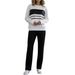 Women's Casual Style Fashionable Commuter Suit Spring/Autumn Outfit Comfortable Loose Fit Color Blocked Long Sleeve Set_ecoleips.com