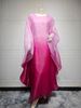 Verve MQ118 Modest Muslim Fashion Gradient Satin One Size Loose Robe Dress_ecoleips.com