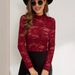 Spring 2026 Fashionable Versatile Lace Long Sleeve T-Shirt With Hollow Design For A Slimming Look_ecoleips.com