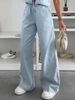 K New Sleeveless Lace Up Vest, Lace Up Wide Leg Jeans, Fashionable Denim Suit For Women_ecoleips.com