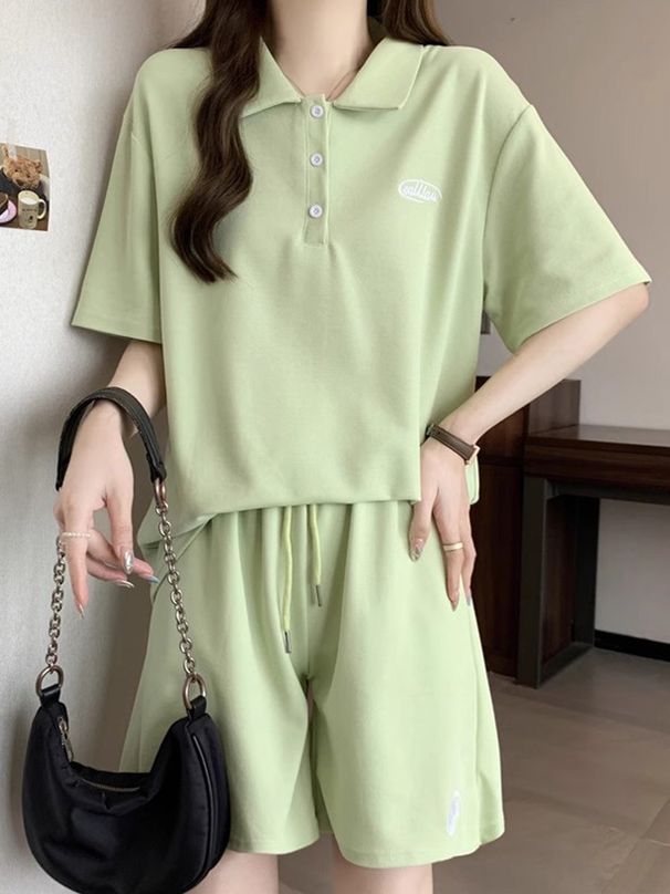 Women's Clothing Fashion Sports Two Piece Suit For Women Shorts Short Sleeved T Shirt Summer Wear New Versatile Loose Slim Casual Suit_ecoleips.com