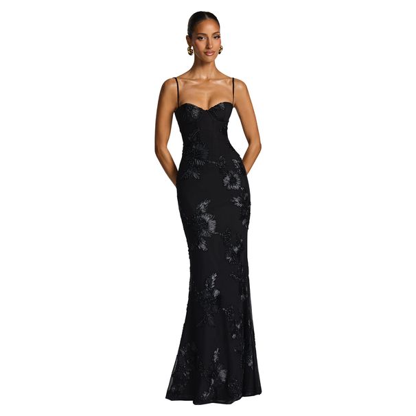 Women's Elegant Sexy Strappy Backless Banquet Dress Fashion Clothing_ecoleips.com