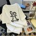 Women's Trendy plus Size Brushed Rabbit Short Sleeve Top Loose Fit Summer T-Shirt Early Spring New Style_ecoleips.com