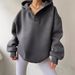 Men's & Women's Oversized Hooded Sweatshirt - Streetwear Pullover With Drop Shoulder Design, Soft Polyester Blend, Unisex Casual Long Sleeve Hoodie_ecoleips.com