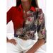 2025 Style Women's Cardigan Long Sleeve Shirt 3D Printed Feather Plaid Versatile Top_ecoleips.com