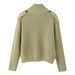 New Fashion Temperament Turtleneck Knitted Cardigan Sweater Jacket_ecoleips.com