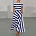Women's New Style Striped Maxi Skirt Fashion Casual High Waist Skirt_ecoleips.com
