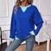Women's Oversized Color Block Hoodie - Cozy Long Sleeve Pullover Sweatshirt For Fall/Winter, Streetwear Casual Style_ecoleips.com