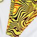 Zebra Print High-Waisted Bikini Set for Women Sexy Removable Pads Black And White Easy Care Swimwear_ecoleips.com