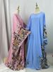 Hot Seller Batwing Sleeves Butterfly Abaya Femme Floral Print Kebaya Centre Hem Slit Kaftan Dresses For Eid Moroccan Kaftan Maxi_ecoleips.com