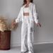 Women's Clothing summer new fashion sequin printed zipper casual sweatshirt two piece set_ecoleips.com