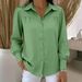 2026 Independent Station European And American Cross-Border Lantern Long Sleeve Women's Casual Shirt New_ecoleips.com