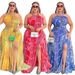 Plus Size Off-Shoulder Print Maxi Dress – Stylish Beaded Embellished Summer Dress For Women_ecoleips.com