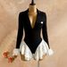 Elegant Deep V Neck Lace Long Sleeve Jumpsuit For Women - Chic Office To Evening Wear Stretch Comfort Blazer Style Romper_ecoleips.com