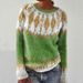 3D Digital Print Knit Sweatshirt – Soft & Stylish Round Neck Long Sleeve Top For Women (Oversized Fit, Versatile Casual To Office Wear)_ecoleips.com