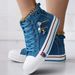 Women's Shoes For Spring And Summer New High Top Denim Shoes, Skull Lace Up Women's Shoes, Wenzhou Canvas Shoes For Women_ecoleips.com