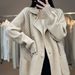 Women's Clothing Women's Mid-Length Knit Cardigan Sweater – Elegant & Versatile Open Front Coat For Casual & Office Wear (Beige, Sizes M-5XL)_ecoleips.com