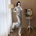 Elegant Gray Sports Suit For Women, Autumn Casual Versatile Stylish Age-reducing Two-piece Set With Jacket And Wide-leg_ecoleips.com