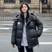 Station Purple Jacket Unisex Short 2025 New European Version Hooded Down Cotton Coat Black Gold Fashion_ecoleips.com