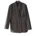 Korean-style Ins Autumn New Diagonal Button Striped Blazer With A Stylish Loose Silhouette And Back Slit Casual Jacket_ecoleips.com