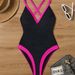 Aria Basics 2024 New European And American Bikini Tight Sexy Solid Color One-Piece Swimsuit Cross-Border Hot Spring Swimwear_ecoleips.com