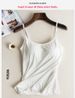 Upgraded Version Of Women's Camisole With Chest Pads, Skin-friendly, Soft, Slim-fitting, Home Sleepwear, Small Camisole,_ecoleips.com