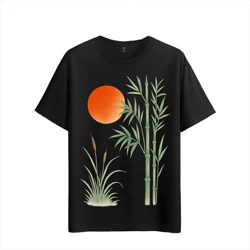 Women's T-Shirts Tshirt Muscle Freaks Bamboo Sun Watercolor Style Drawing_ecoleips.com