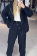 European American Cross-Border Sports Suit For Women, Autumn Winter Zipper Lazy Style Casual Hooded Sweatshirt With Full_ecoleips.com