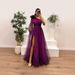 Women's Clothing Spring And Autumn New Oblique Shoulder Mesh Print Dress Ins Casual Loose Party Dress_ecoleips.com