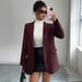 Elegant Long Sleeve Blazer For Women – Premium Office Wear, Fall & Winter Business Casual Jacket_ecoleips.com
