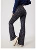 K Leopard-print Fleece-lined Flared Yoga Pants, Warm, High-waisted, Hip-lifting Fitness Pants, Suitable For Wearing Outside, Running Sports Trousers._ecoleips.com