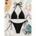Women's Clothing Bikini Swimsuit Solid Color Sexy Bikini Split Swimsuit_ecoleips.com