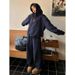 plus Size Casual Sportswear Set Women's Relaxed Fit Hooded Sweatshirt Two Piece Set for Autumn Winter_ecoleips.com