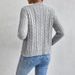Women's Oversized Knit Cardigan – Cozy Round Neck Long Sleeve Sweater (Grey/Khaki/Black/White, S-XL)_ecoleips.com