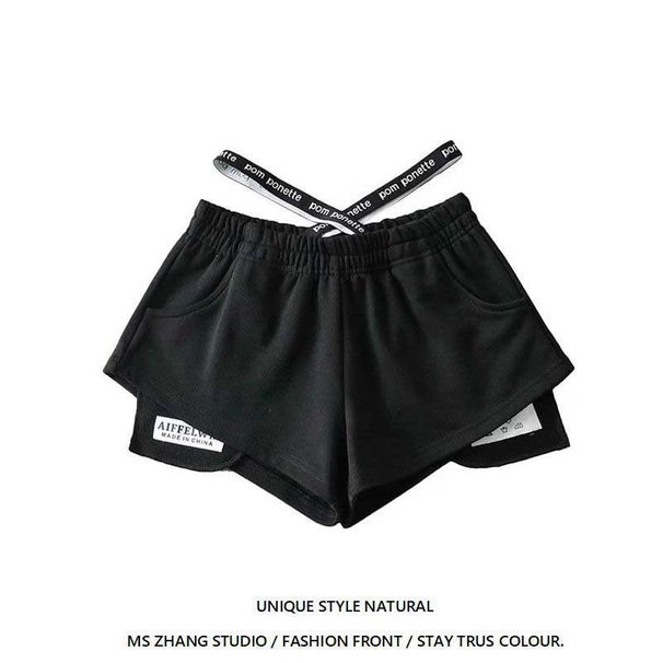 Women's High-Waisted Casual Shorts – Loose Fit, Elastic Waistband, Wide-Leg Summer Hot Pants_ecoleips.com
