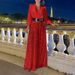 New Fashionable V Neck Long Sleeved Shirt, Elegant, Waist Slimming, Slimming Sequined Wide Leg Pants With Belt_ecoleips.com