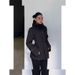 girl Girl Girl 2025 Winter Ski Suit Slim Fit Waist-Cinching Hooded Black Down Jacket For Women Short Style Petite Warm Coat_ecoleips.com
