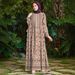 Modest Abaya Dress Women's Fashion Print Dress Autumn Design Polyester Muslim Dress_ecoleips.com